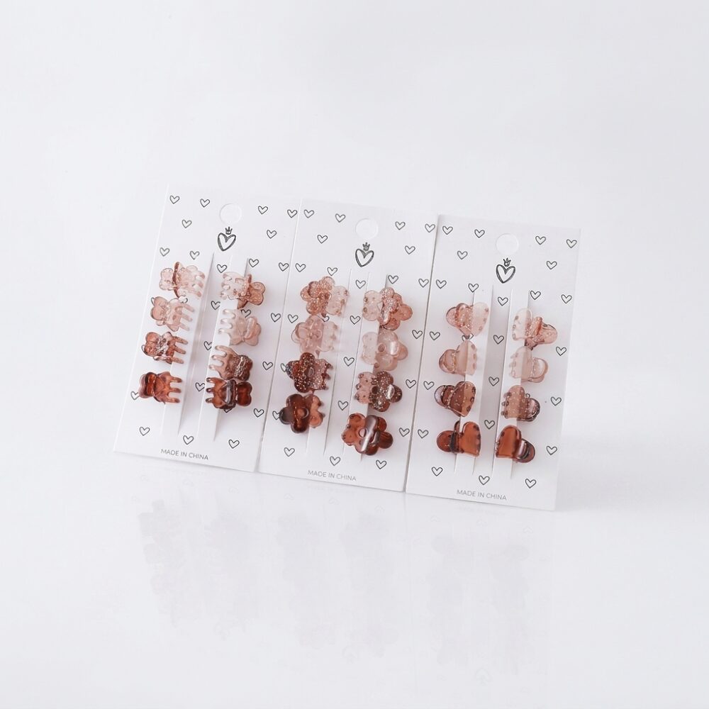 SET X8 BROCHES FLOR TRASLUCIDA ART 55246 FAO