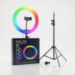 ARO LUZ LED RGB 30CM C/SOPORTE CELU Y TRIPODE JS-300RGB GAO