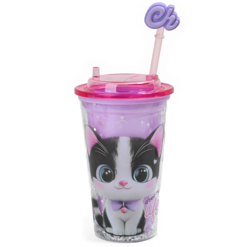 VASO ACRILICO SPARK CAT/GATO 500ml C/PACKAGING ART BZ109 GAO