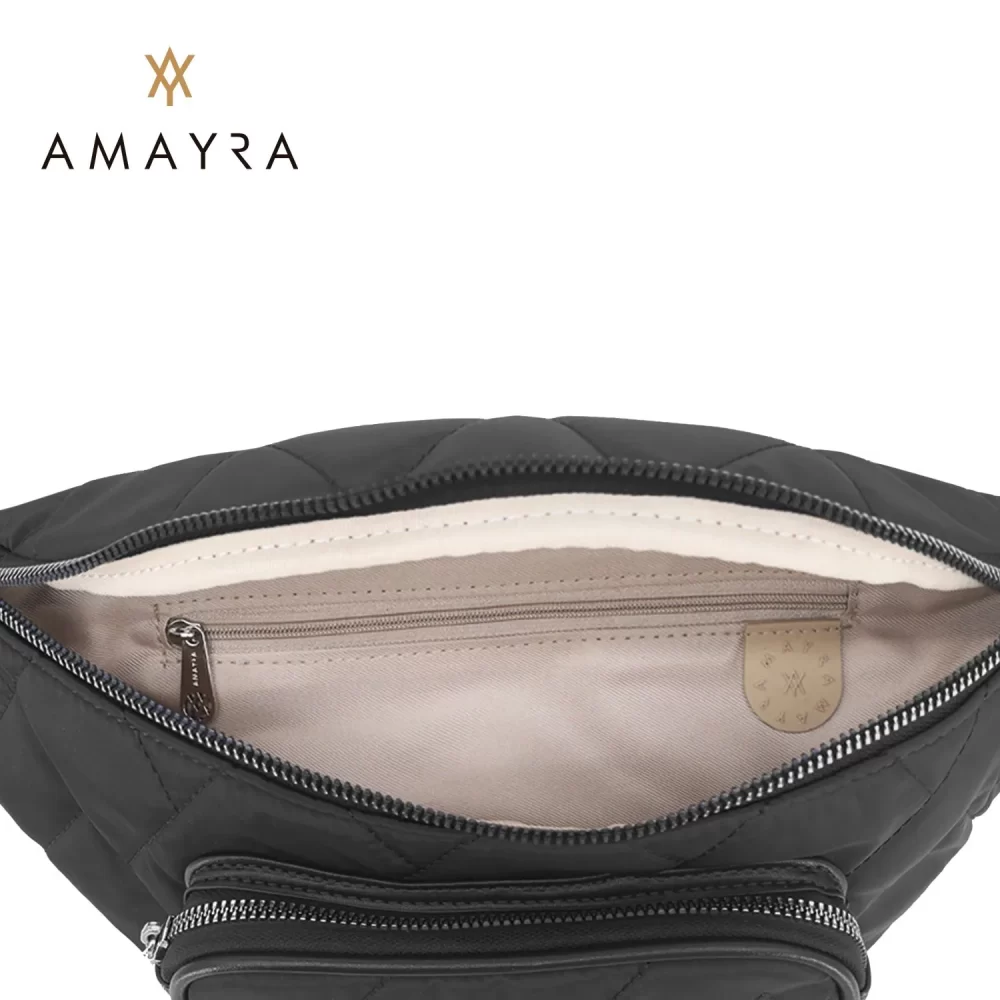 RIÑONERA AMAYRA NEGRA C/CIERRE FRONTAL ART 67.7400028 HAO