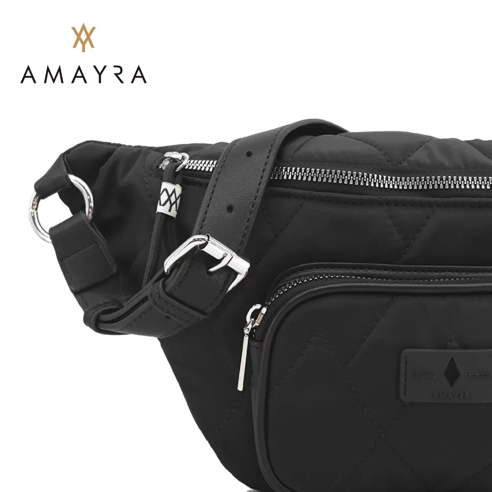 RIÑONERA AMAYRA NEGRA C/CIERRE FRONTAL ART 67.7400028 HAO