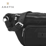 RIÑONERA AMAYRA NEGRA C/CIERRE FRONTAL ART 67.7400028 HAO