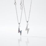CADENA ACERO CON DIJE BRONCE STRASS RAYO ACADI426BCP GAO