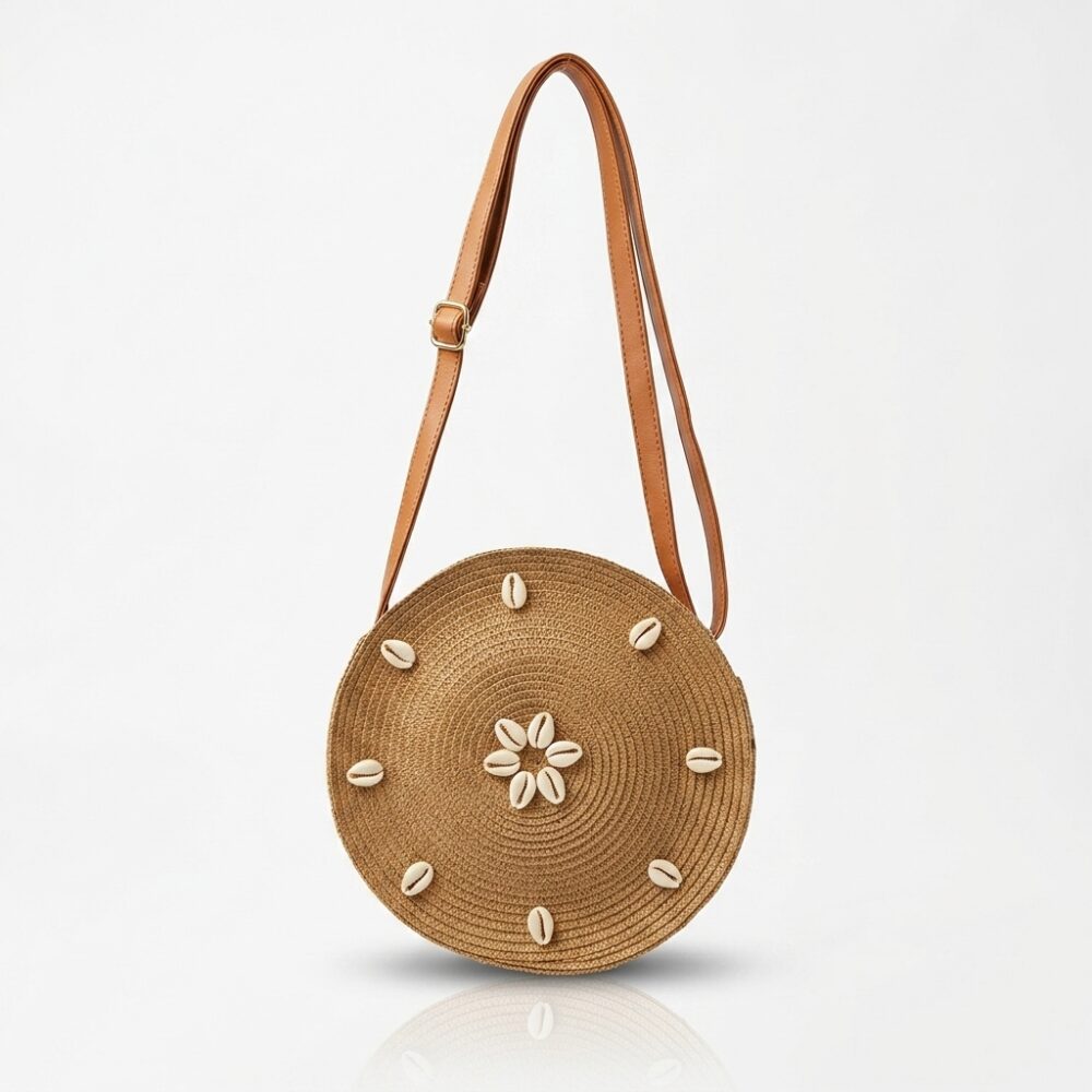 CARTERA CIRCULAR RAFIA TOSTADO ART YW293 HAO