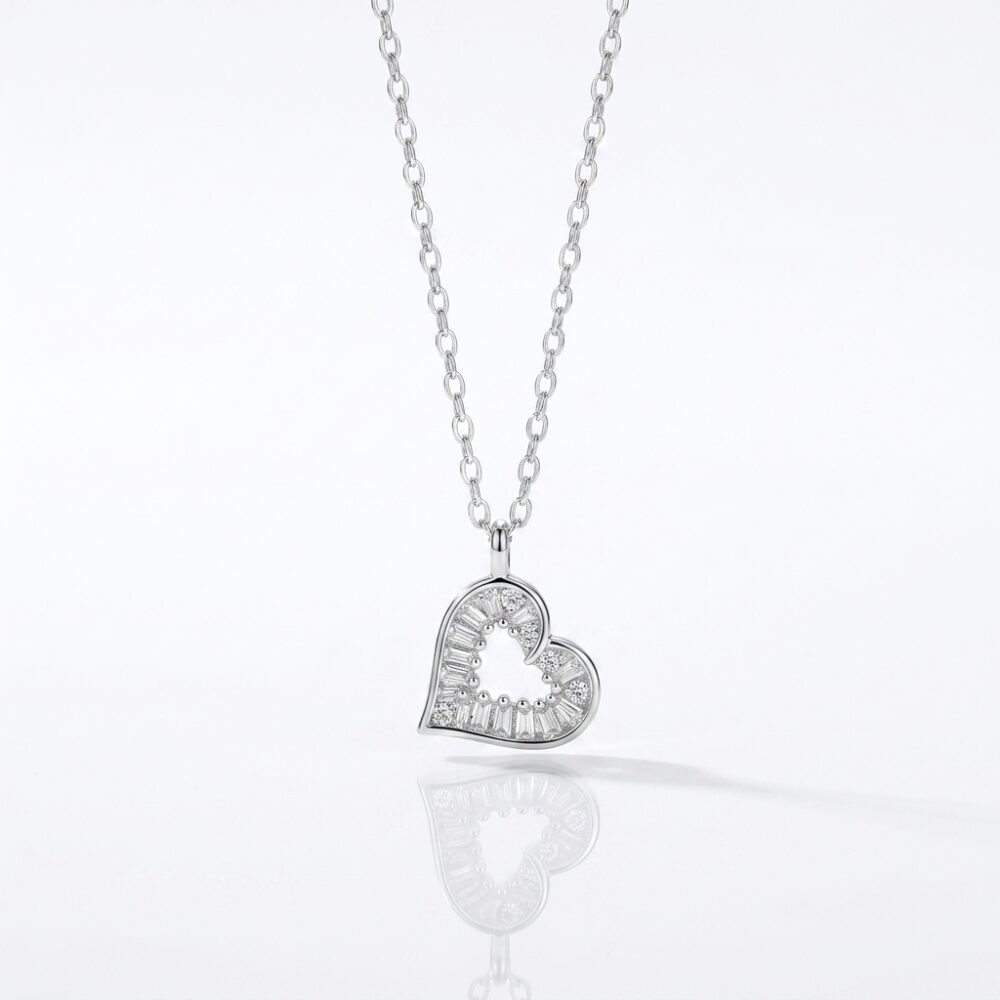 CADENA ACERO BLANCO DIJE CORAZON BZCADI415P GAO