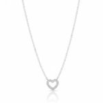 CADENA ACERO BLANCO DIJE CORAZON STRASS ACADI352P GAO