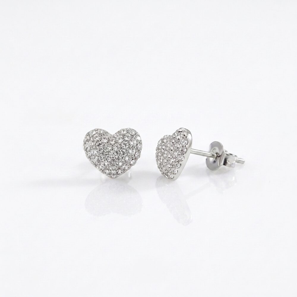 ARO PASANTE ACERO CORAZON STRASS XPAR AR1265 GAO