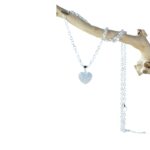 CADENA ACERO BLNCO DIJE BRONCE CORAZON MICRO BZCADI356P GAO