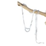 CADENA ACERO BLANCO DIJE BRONCE CORAZON MICRO BZCADI355P GAO