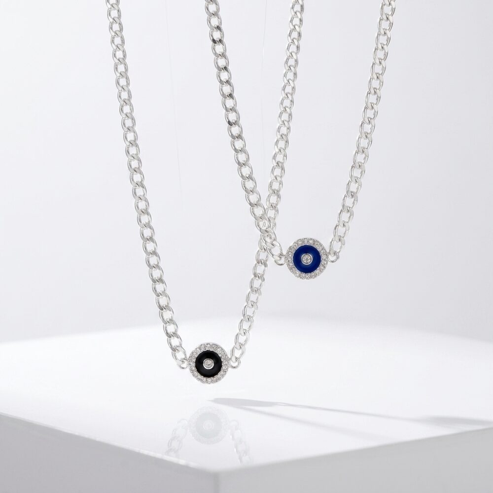 CADENA ACERO BLANCO CON OJO STRASS ACADI350P GAO