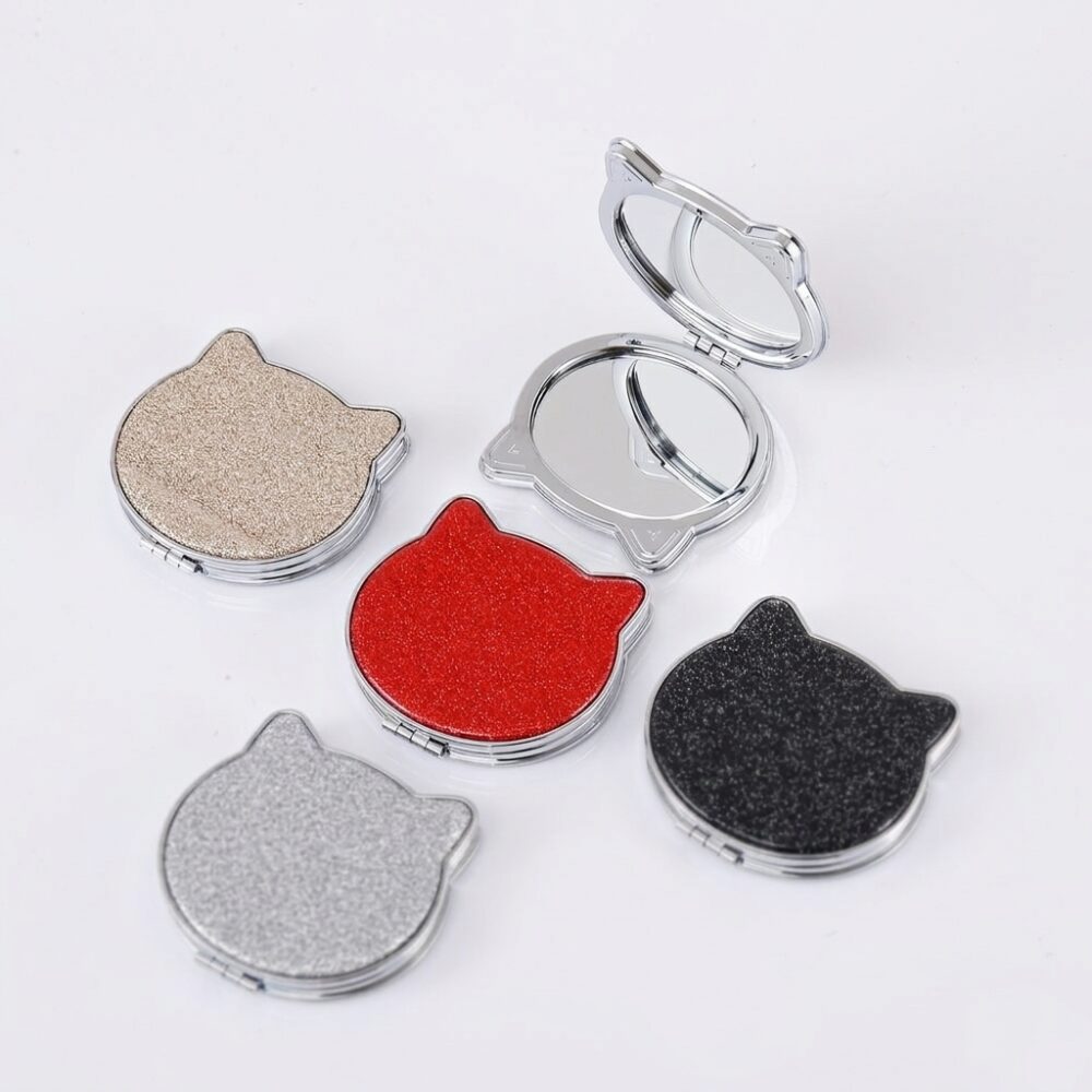 ESPEJO DE BOLSILLO GATITO BRILLOS ART 55044 HAO
