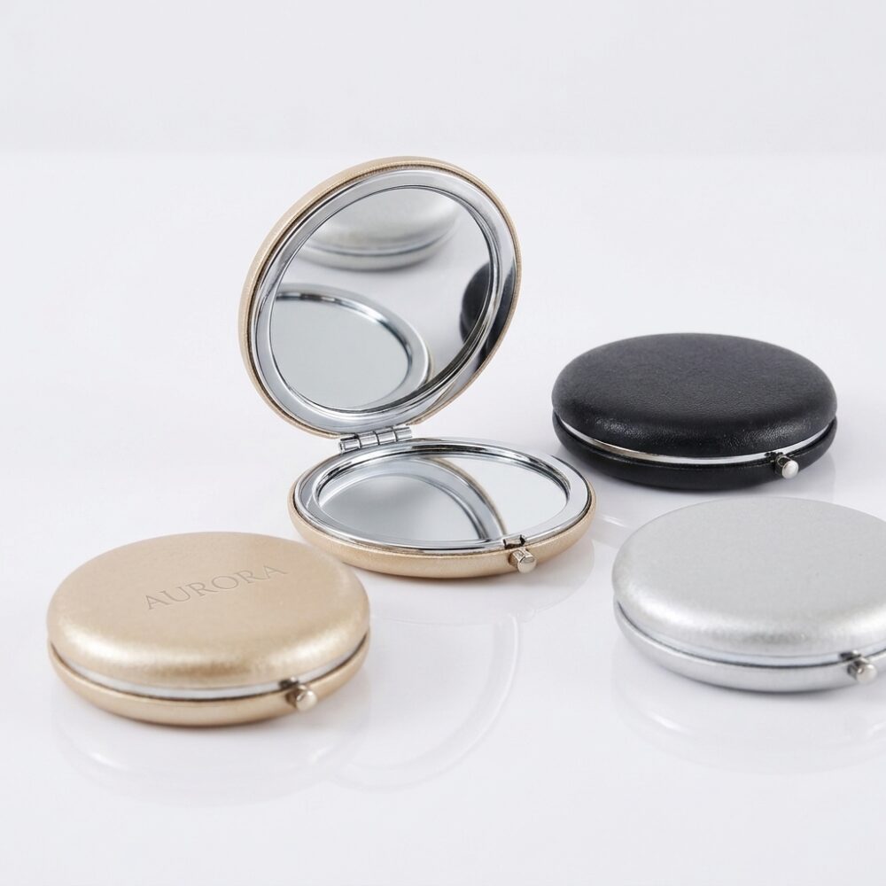 ESPEJO DE BOLSILLO CIRCULAR BRILLOS ART 55045 HAO