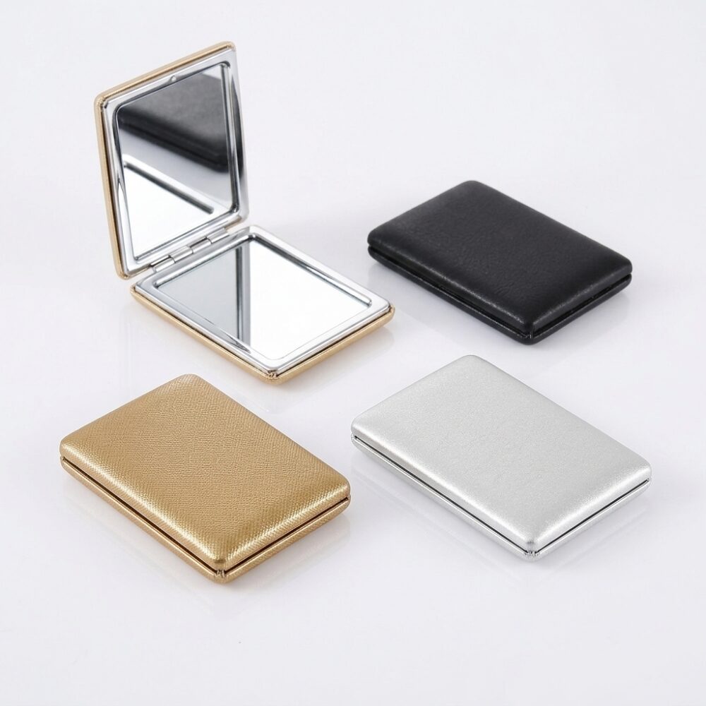 ESPEJO DE BOLSILLO RECTANGULAR BRILLOS ART 55046 HAO