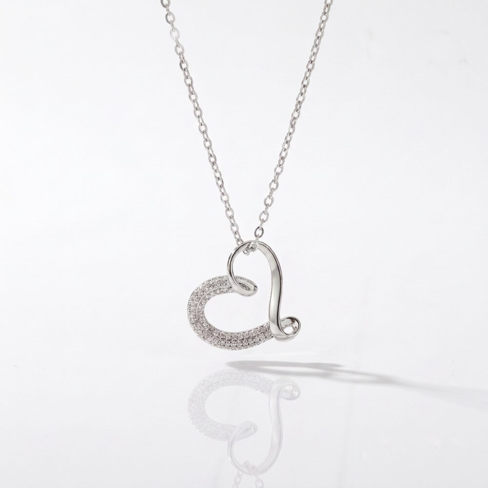 CADENA ACERO BCO DIJE BRONCE MICROPAV CORAZON BZCADI310P GAO