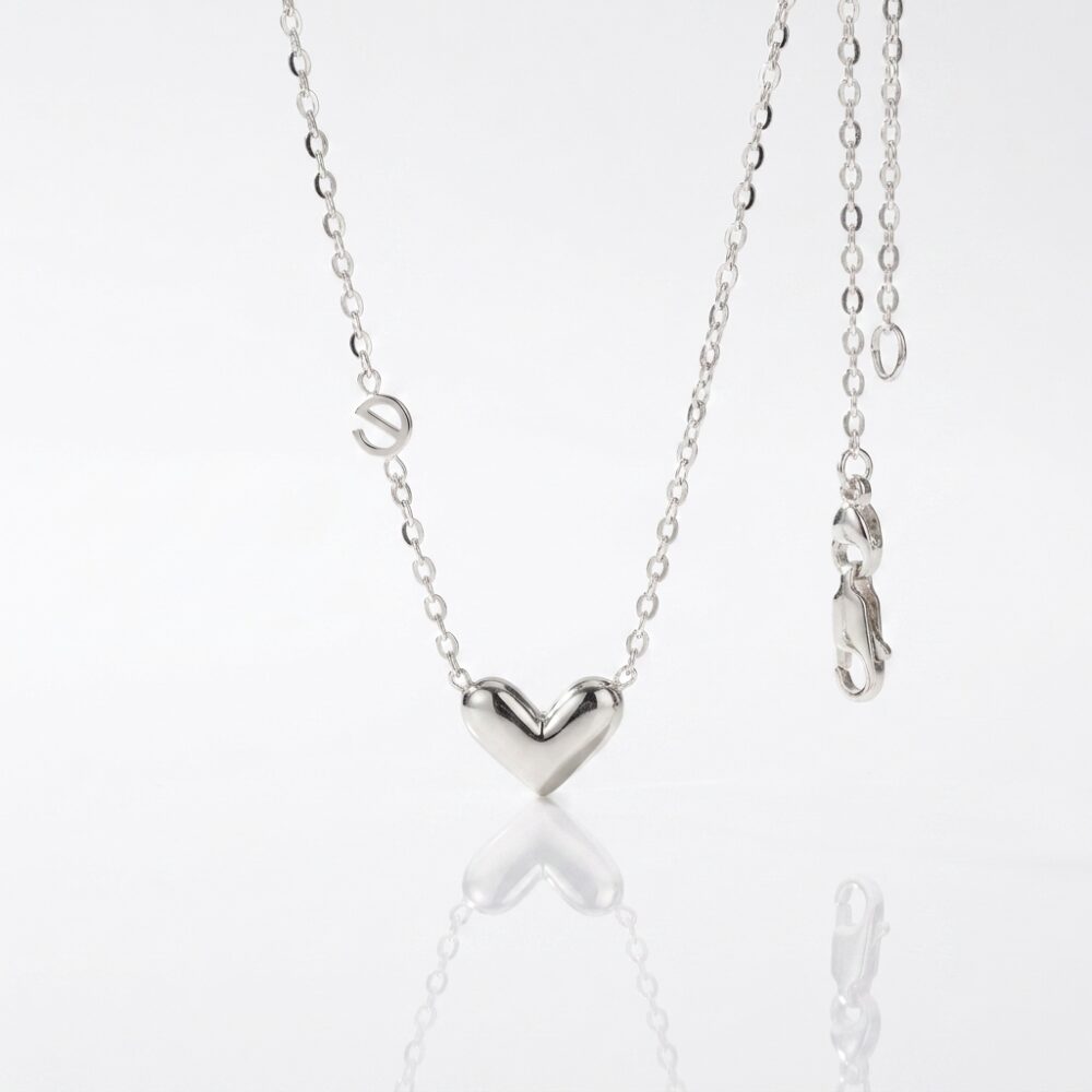 CADENA ACERO BLANCO DIJE CORAZON BZCADI690P GAO