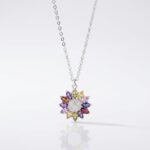 CADENA ACERO BLANCO DIJE MICROP FLOR BZCADI345P GAO