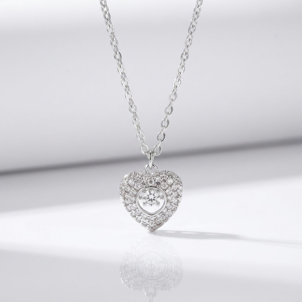 CADENA ACERO BLANC DIJE BRONCE MICROP CORAZON BZCADI351P GAO