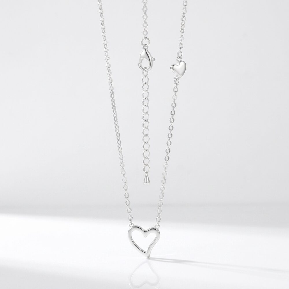 CADENA ACERO BLANCO DIJE CORAZON ACADI653P GAO