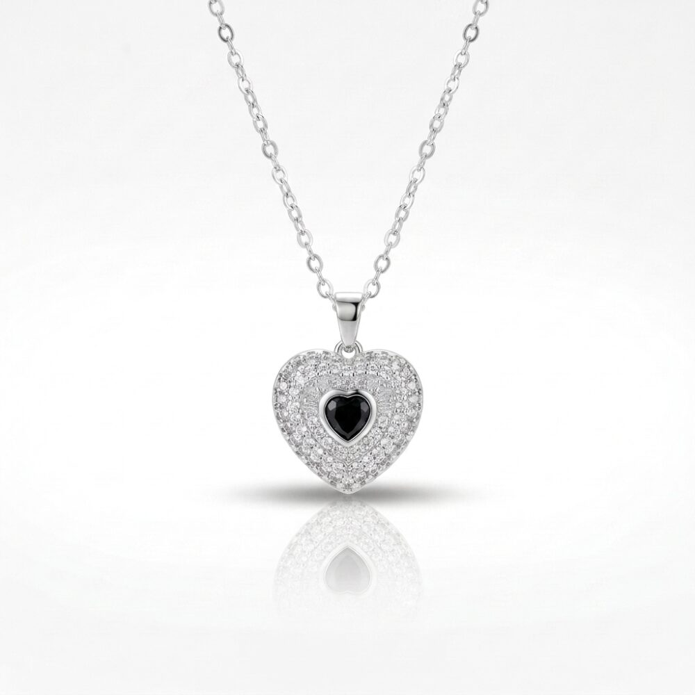 CADENA ACERO BLANC DIJE BRONCE CORAZON MICROP BZCADI400P GAO