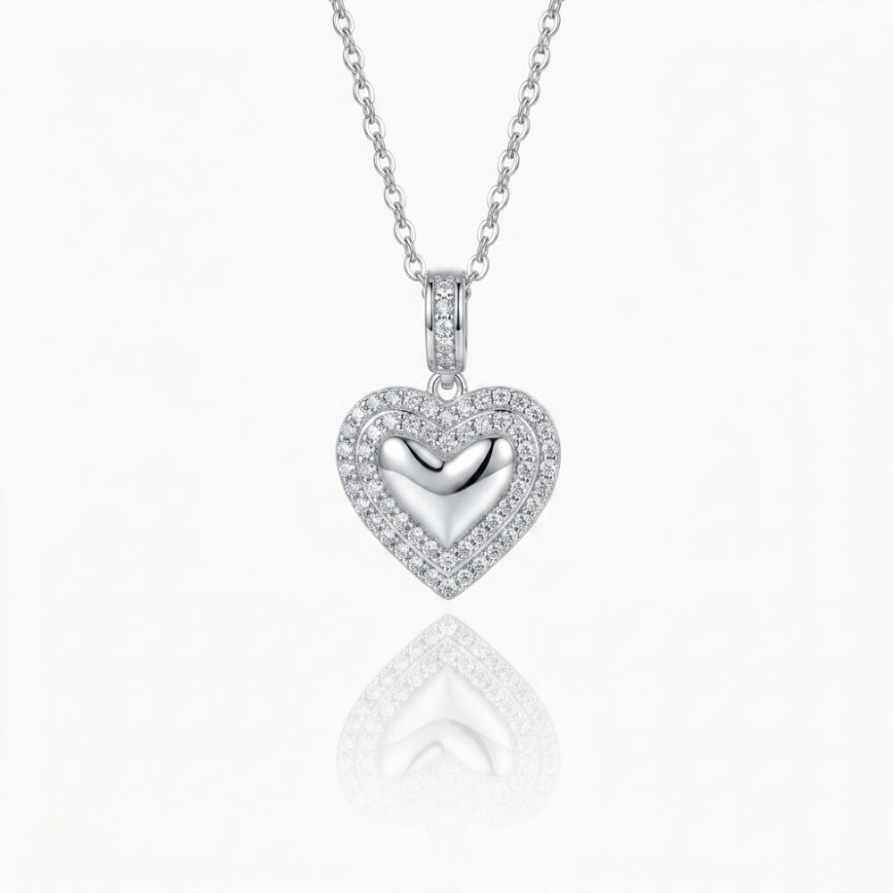 CADENA ACERO BLANCO DIJE MICROPAV CORAZON BZCADI398P GAO