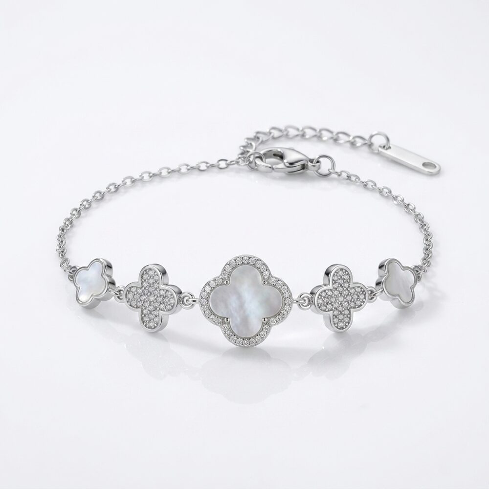 PULSERA BRONCE C/MICROPAVE FLOR VC ART APUDI567 GAO