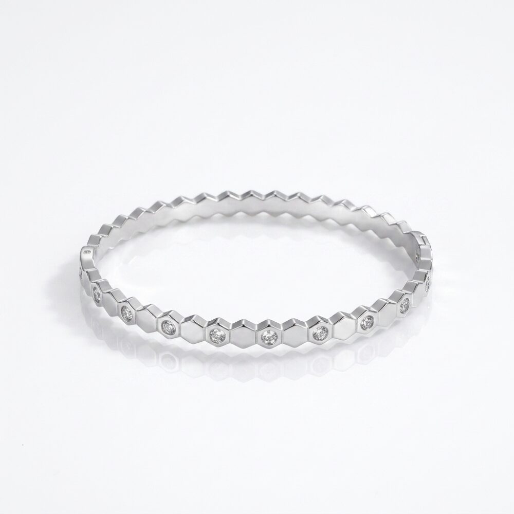 PULSERA ACERO RIGIDA C/STRASS ART APUL01 GAO