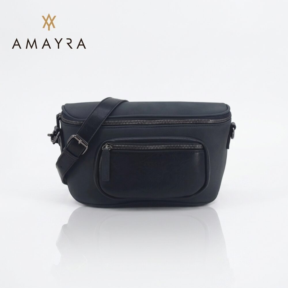 RIÑONERA AMAYRA NEGRA C/CIERRE FRONTAL ART 67.7400019 HAO