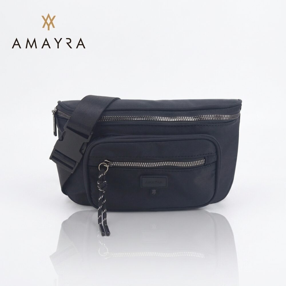 RIÑONERA AMAYRA NEGRA C/CIERRE FRONTAL ART 67.7400074 HAO