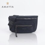 RIÑONERA AMAYRA NEGRA C/CIERRE FRONTAL ART 67.7400074 HAO