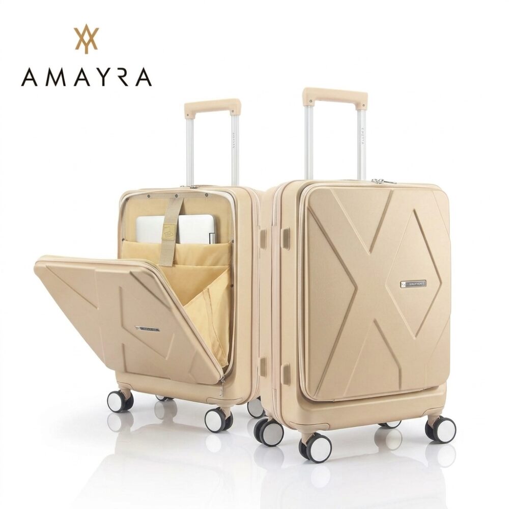 VALIJA 20" ABS GOLD AMAYRA P/NOTEBOOK ART 67.8008D20 HAO