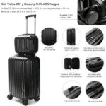 SET VALIJA 20 PULG Y BEAUTY CASE SKORA NEGRA ART 48052 IAO
