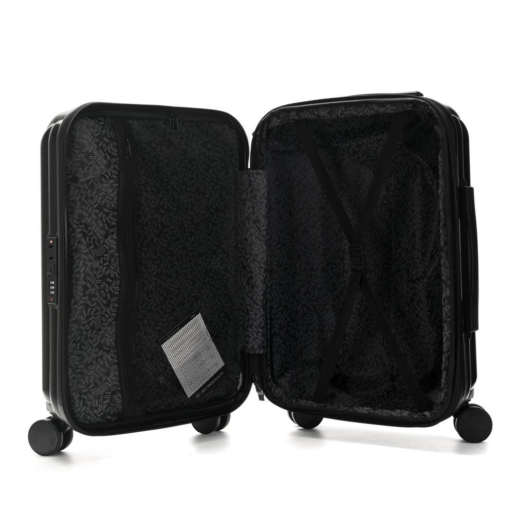 SET VALIJA 20 PULG Y BEAUTY CASE SKORA NEGRA ART 48052 IAO