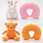 ALMOHADA VIAJE PELUCHE ANIMALES 27x27CM ART 48622 IAO