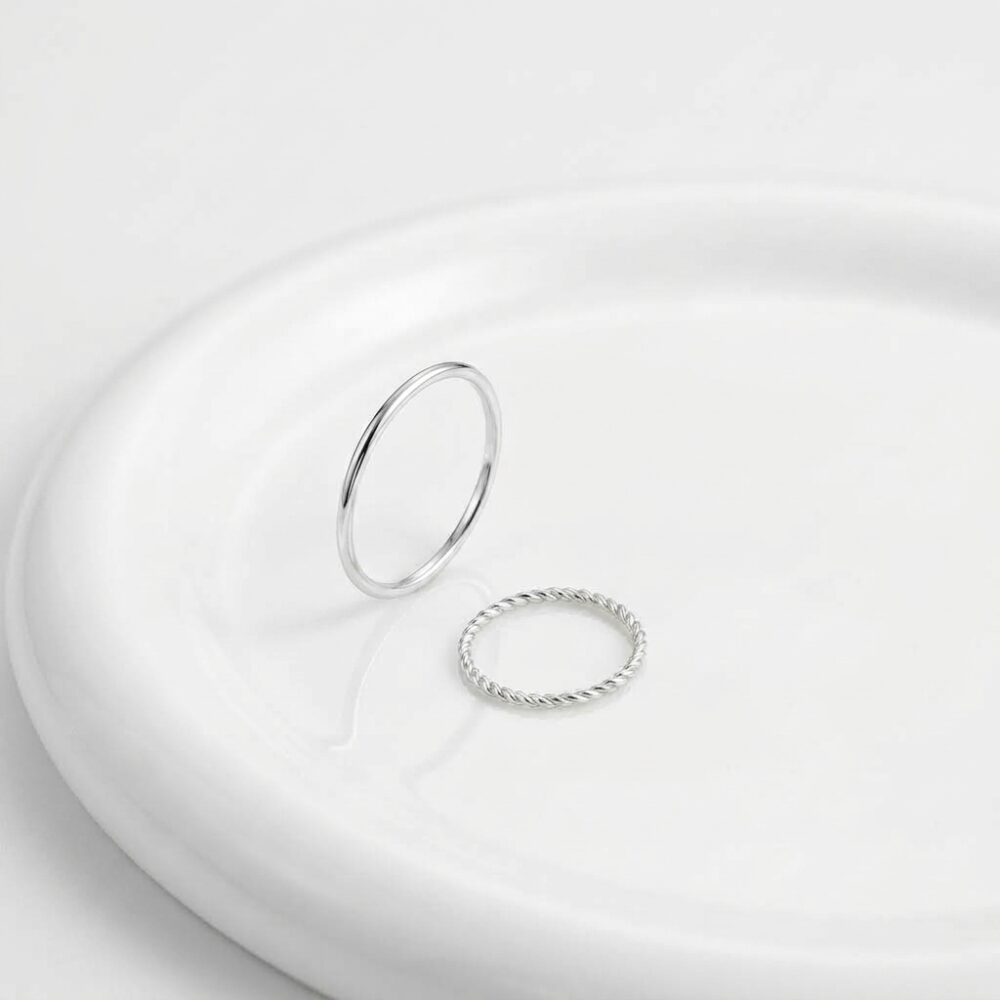 ANILLO ACERO BLANCO ALIANZA FINA AN3059P IAO
