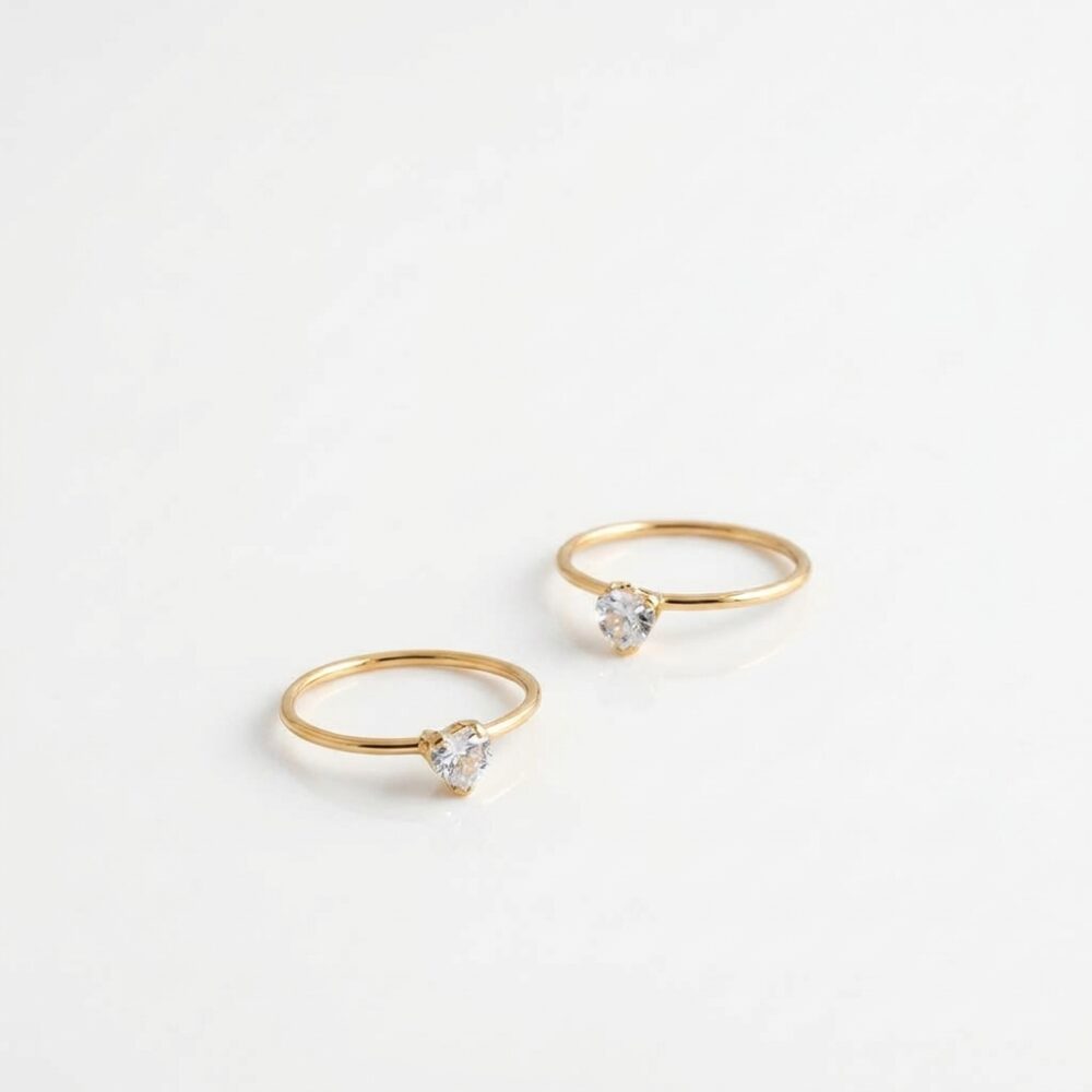 ANILLO ACERO DORADO CUBIC AN2029D IAO