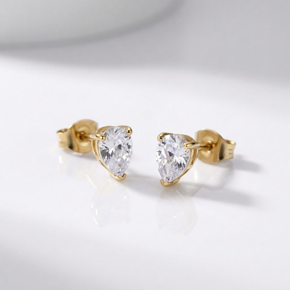 ARO PASANTE ACERO DORADO CUBIC GOTA X BLISTER AR1167D CAO