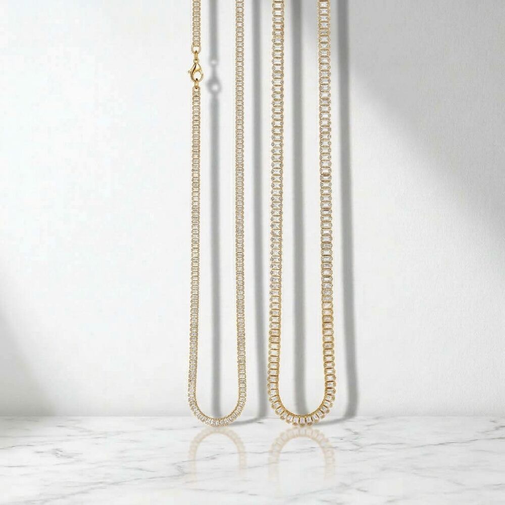 CADENA BRONCE DRD CON STRASS DELICADO ACA197D IAO