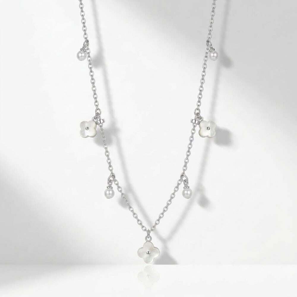 CADENA ACERO BLANCO CON DIJES FLOR ACADI886P IAO