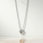 CADENA ACERO BLANCO DIJE CORAZON INFLADO ACADI897P IAO