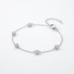 PULSERA ACERO BLANCO FLORES APU297P IAO