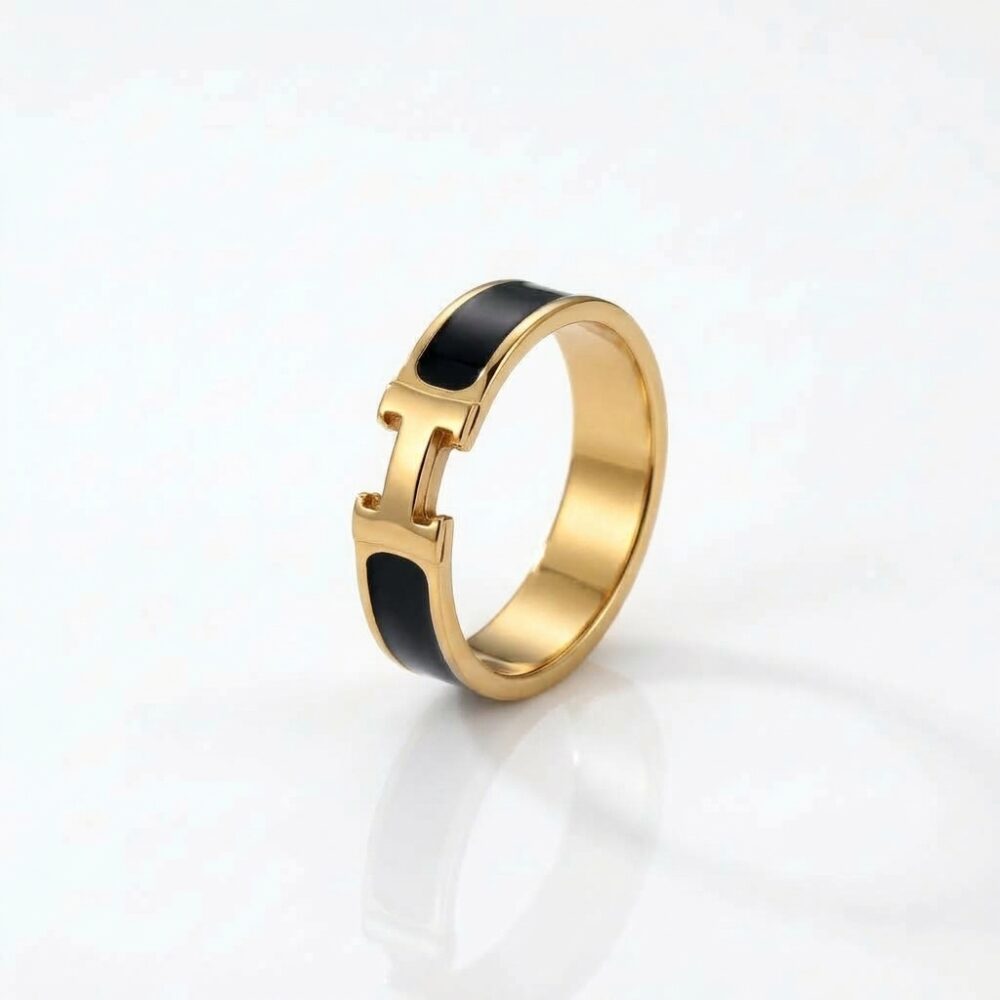 ANILLO ACERO DORADO H AN2206D IAO