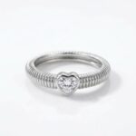 ANILLO BRONCE BCO CORAZON CUBIC AN608P IAO