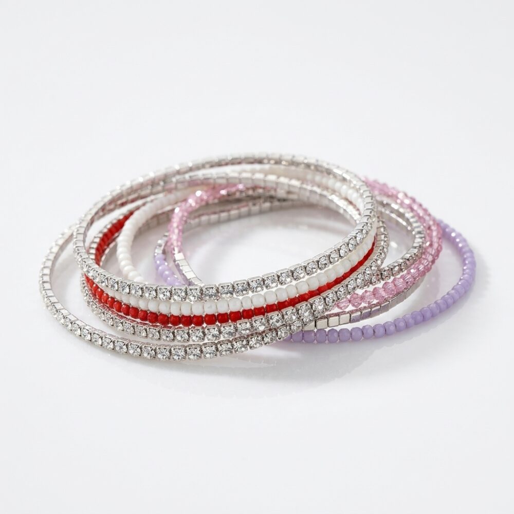 PULSERA FANTASIA BCO PLATEADA ELASTICA APU269P IAO