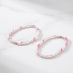 PULSERA ELASTICA 2 TAMAÑOS CRISTAL ROSA APUHILO238D IAO