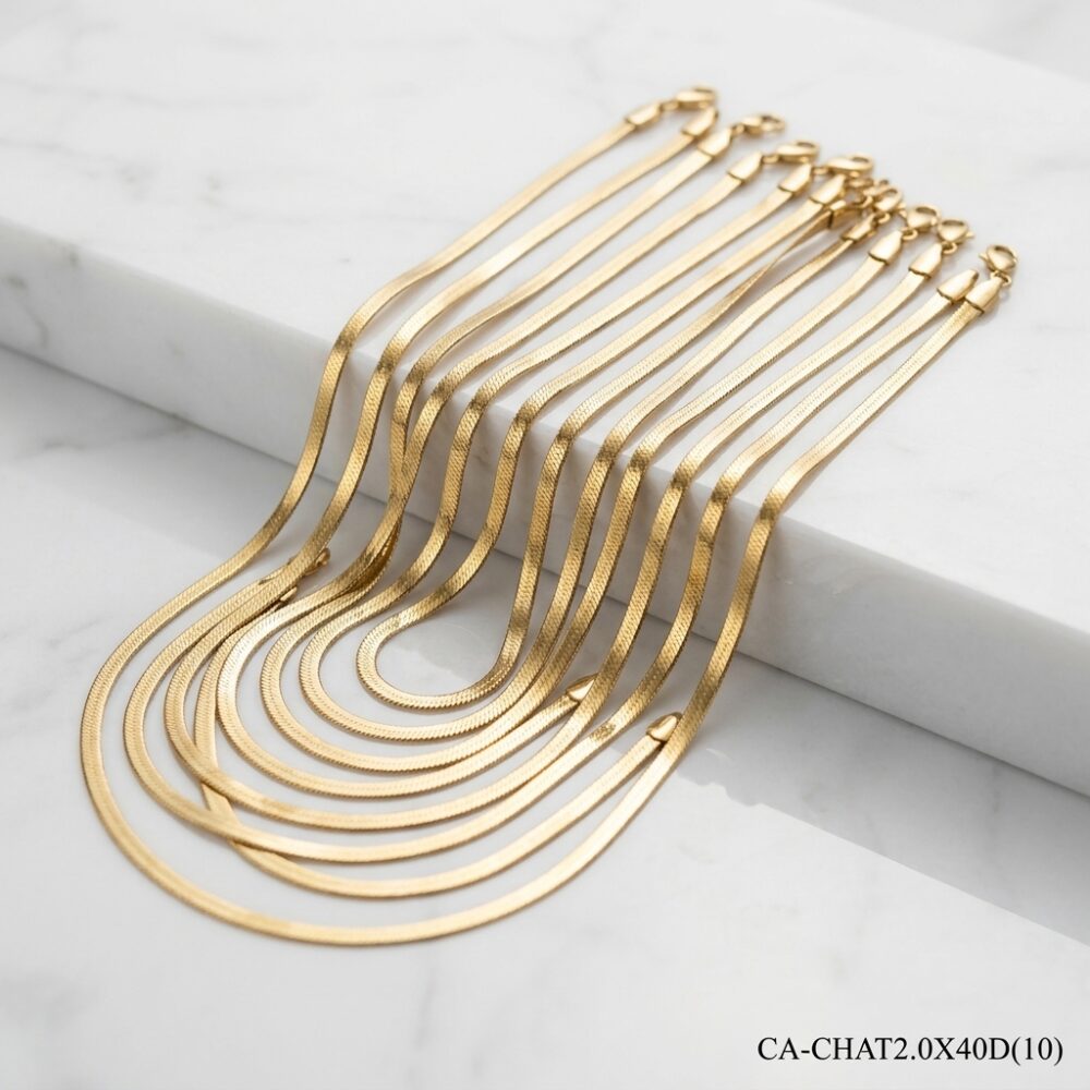 CADENA ACERO DORADO X10 CHATA FINITA ACACHAT2.0X40D(10)  IAO