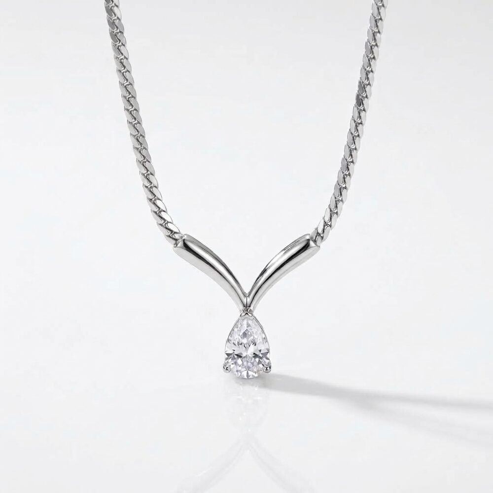 CADENA ACERO BCO RIGIDA DIJE CORAZON CUBIC ACADI905P IAO