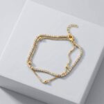 PULSERA ACERO DRD DOBLE CADENA STRASS APU295D IAO