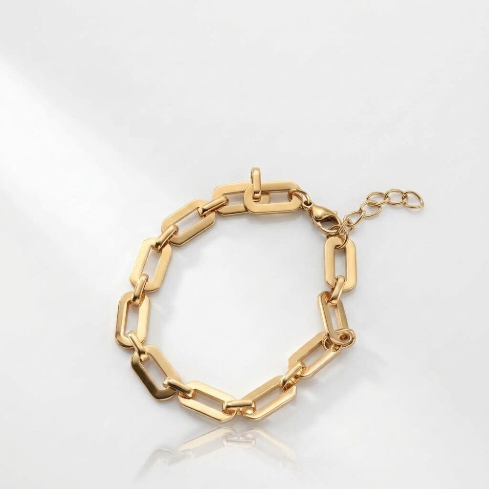 PULSERA ACERO DORADO ESPECIAL APU253D IAO
