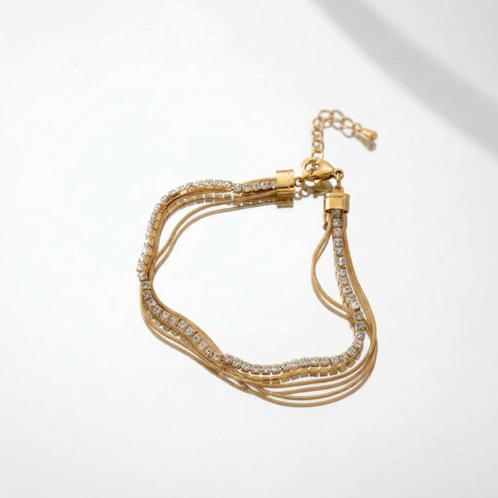 PULSERA ACERO DORADO ESPECIAL APU300D IAO