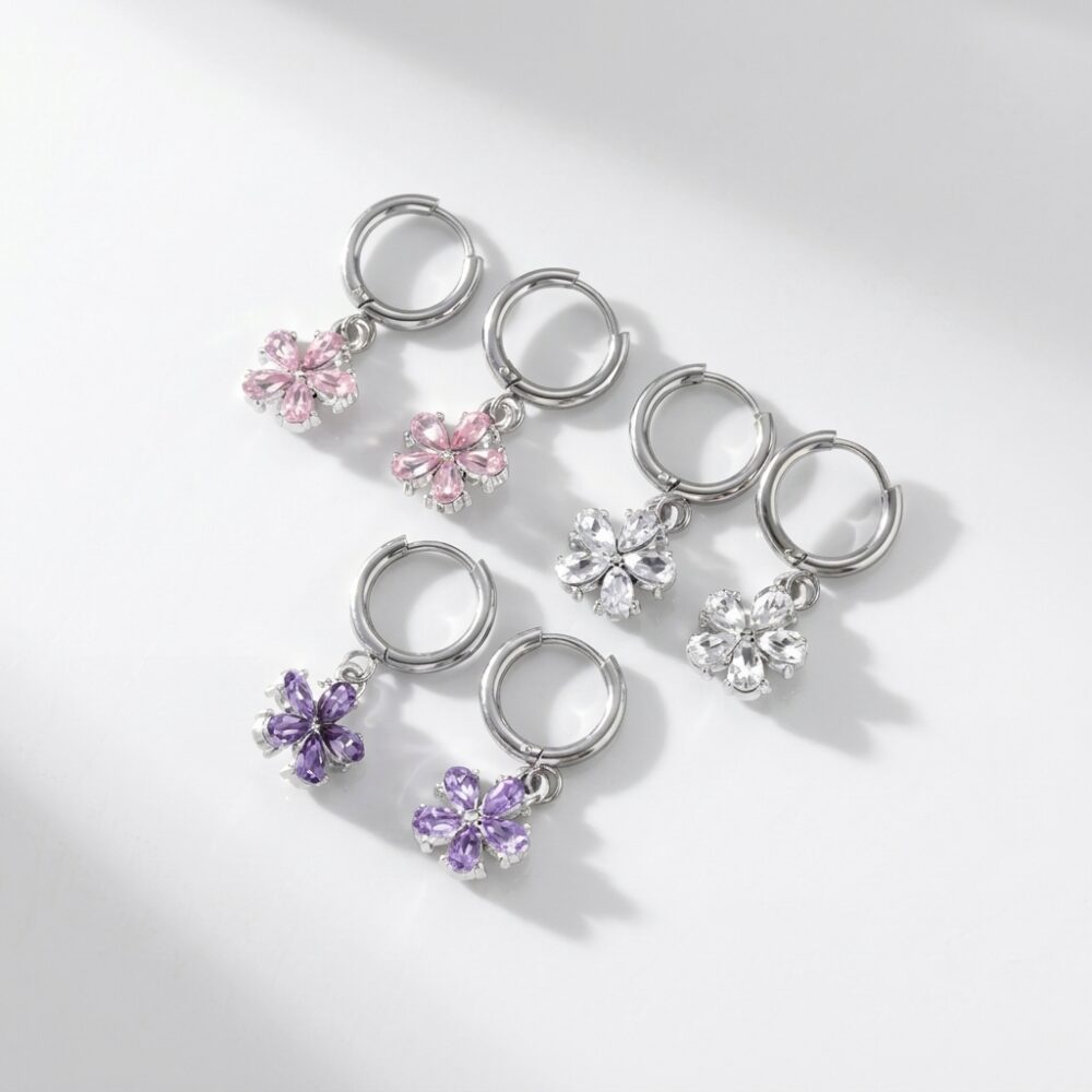 ARO ARGOLLA ACERO XPAR FLOR STRASS AR4705 IAO
